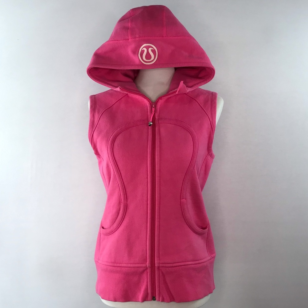 Lululemon Pink Suns Out Guns Out Scuba Hoodie Vest Jacket
